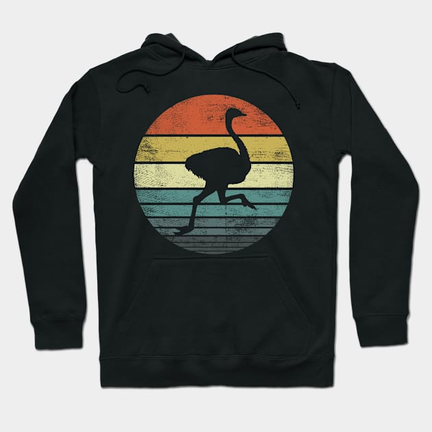 Ostrich Lover Farmer Retro Vintage Farm Hoodie by stayilbee